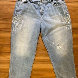 Lane Bryant light acid washed Destruction Women Jeans!!!!!